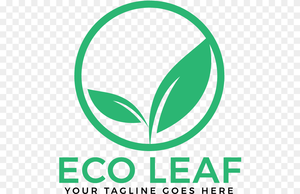 Eco Leaf Vector Logo Design Circle, Green Png Image