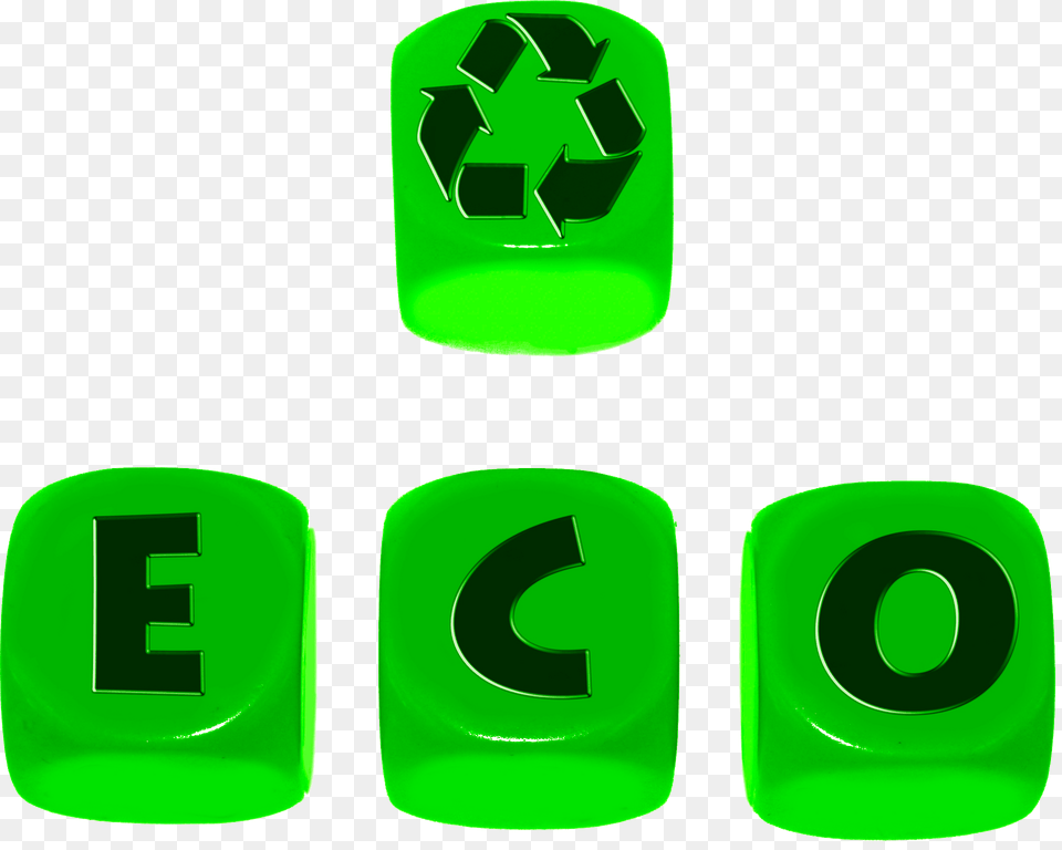 Eco Lettering Clipart, Recycling Symbol, Symbol, Green, Text Free Png