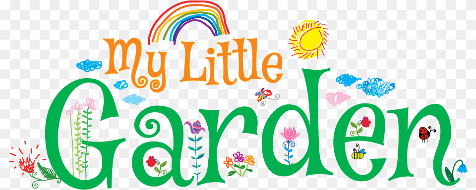 Eco My Little Garden Sign, Text Free Png