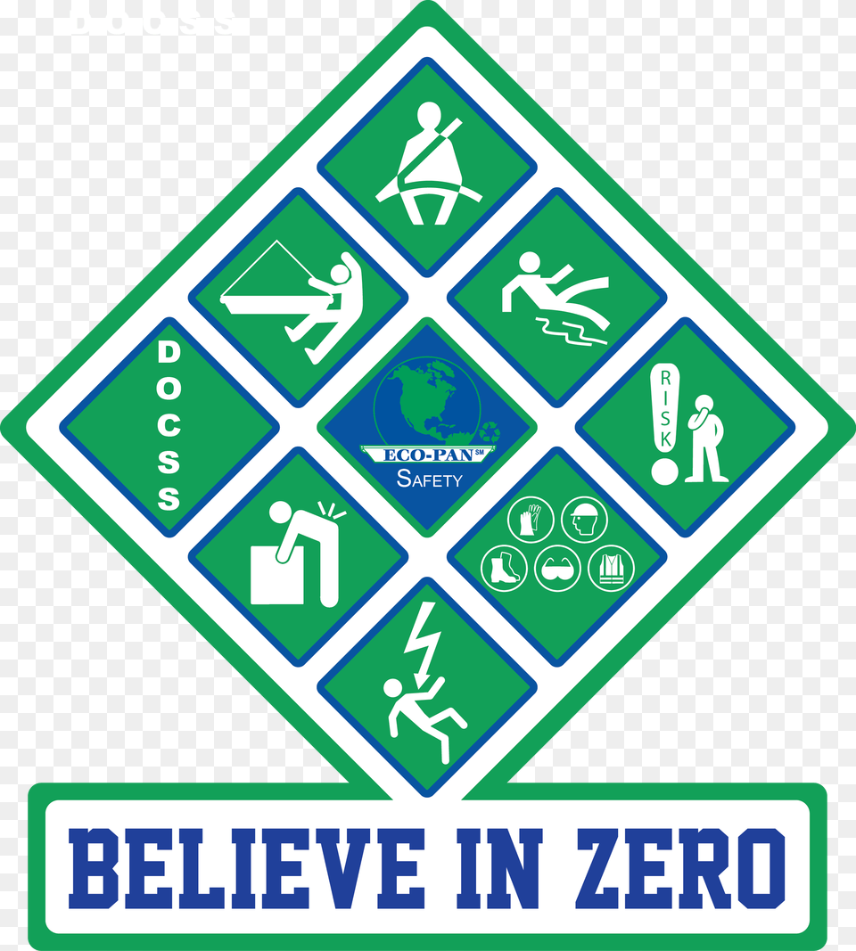Eco Pan Believe In Zero Safety Diamond Believe In Zero Accident, Symbol, Recycling Symbol, Sign Png