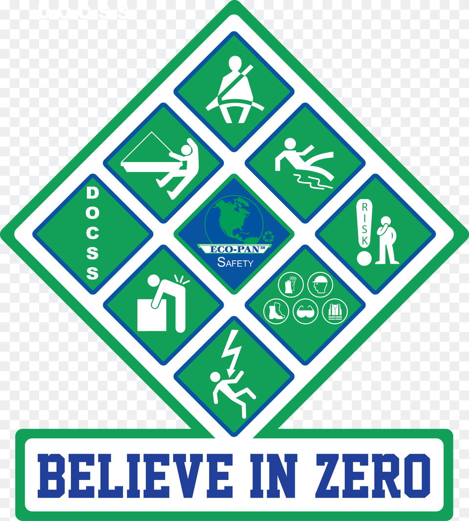 Eco Pan Believe In Zero Safety Diamond Believe In Zero Accidents, Symbol, Recycling Symbol, Sign Free Png