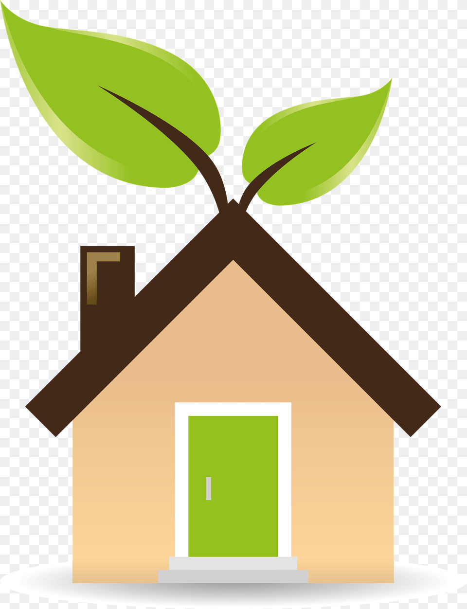 Ecological House Clipart, Green, Leaf, Plant, Dog House Free Png