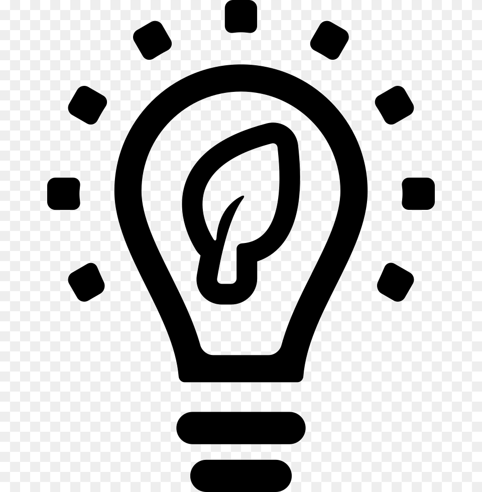 Ecological Lightbulb Symbol Comments Lampada Led Simbolo, Light, Stencil, Device, Grass Png