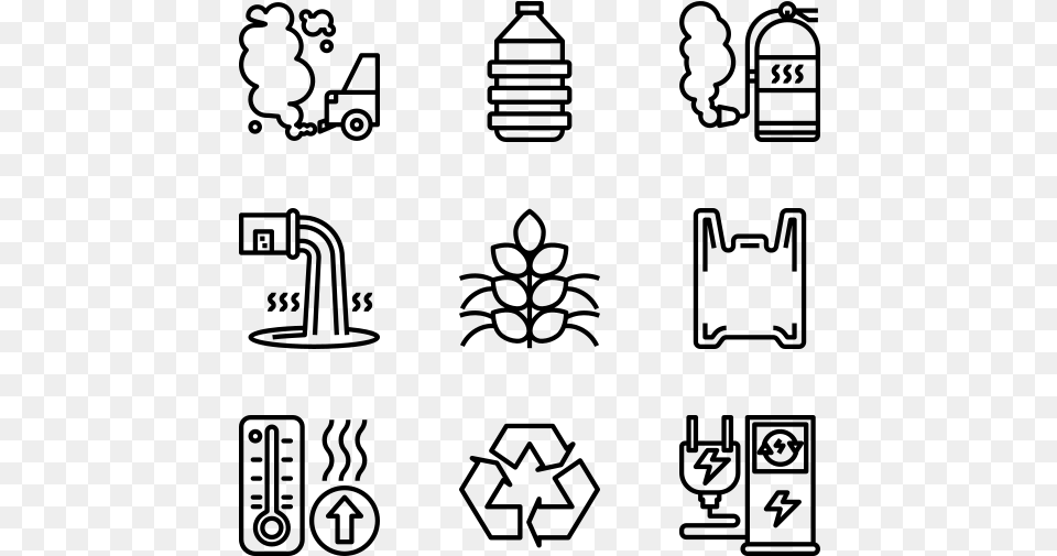 Ecology Travel Icons, Gray Png Image