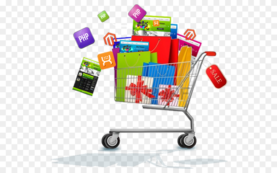 Ecommerce Shopping Cart Photo Arts, Shopping Cart, Device, Grass, Lawn Png Image