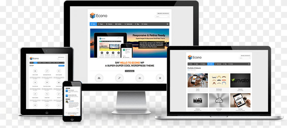 Econo Is Responsive Web Design, Computer, Electronics, Tablet Computer, Mobile Phone Free Png Download