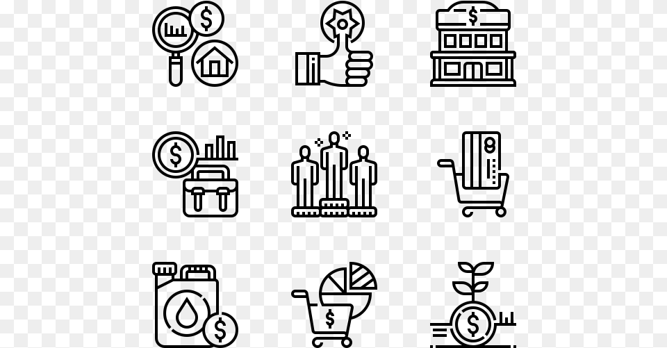 Economic Visualisation Icon, Gray Png