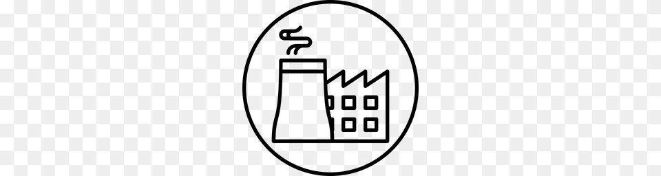 Economy Factory Industry Production Oil Plant Icon, Gray Free Png Download
