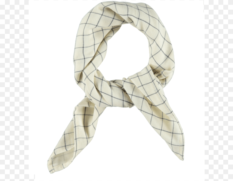 Ecru Bandana With Checkerboard Pattern Bandana Square, Clothing, Scarf Free Png