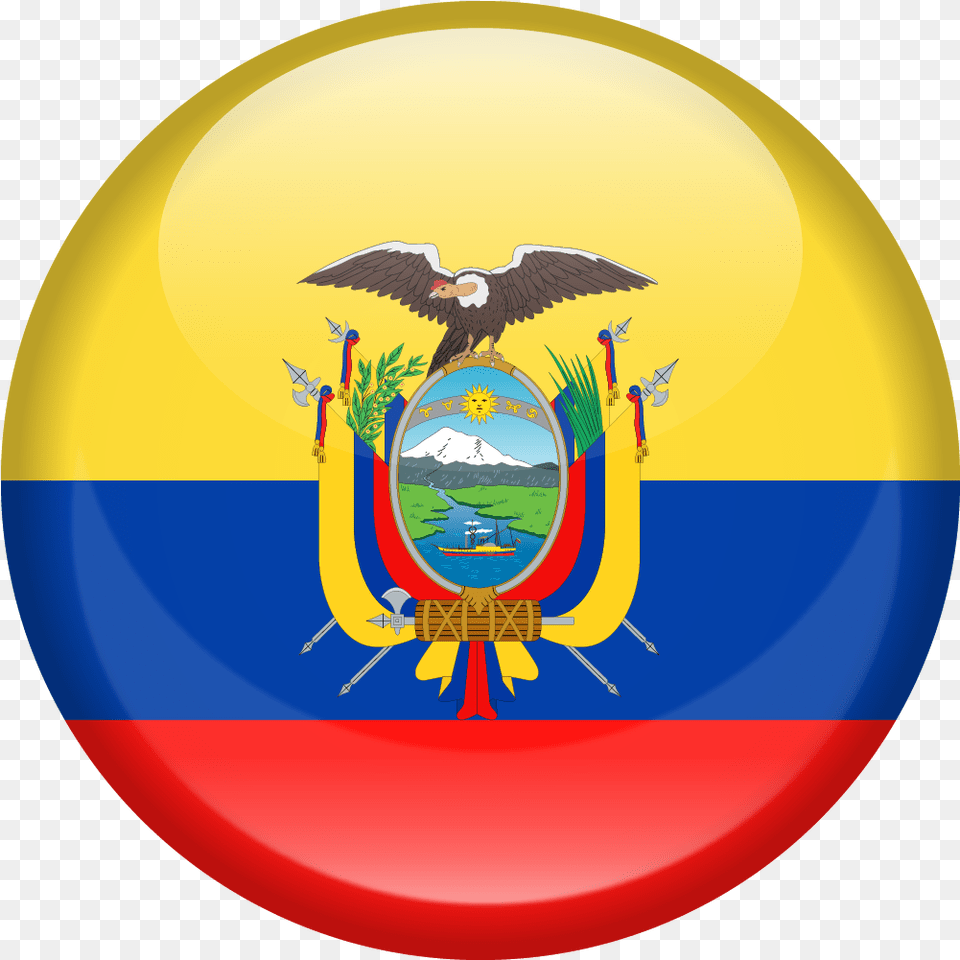 Ecuador Bandeira Do Pais Colombia, Badge, Logo, Symbol, Emblem Png Image