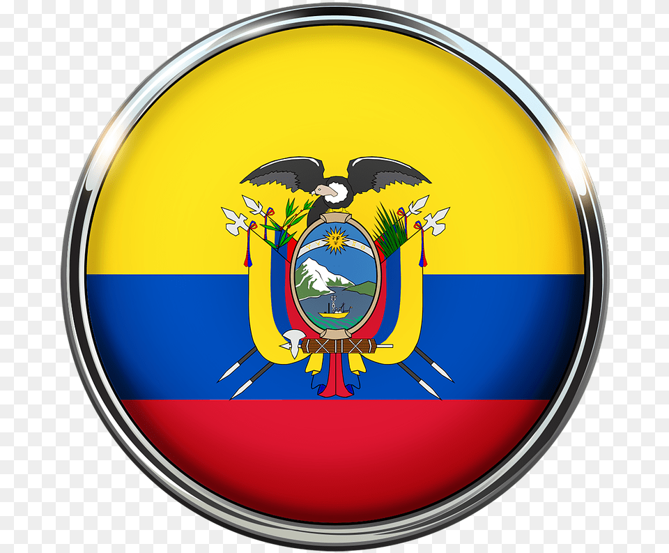 Ecuador Flag, Emblem, Symbol, Logo, Badge Free Transparent Png