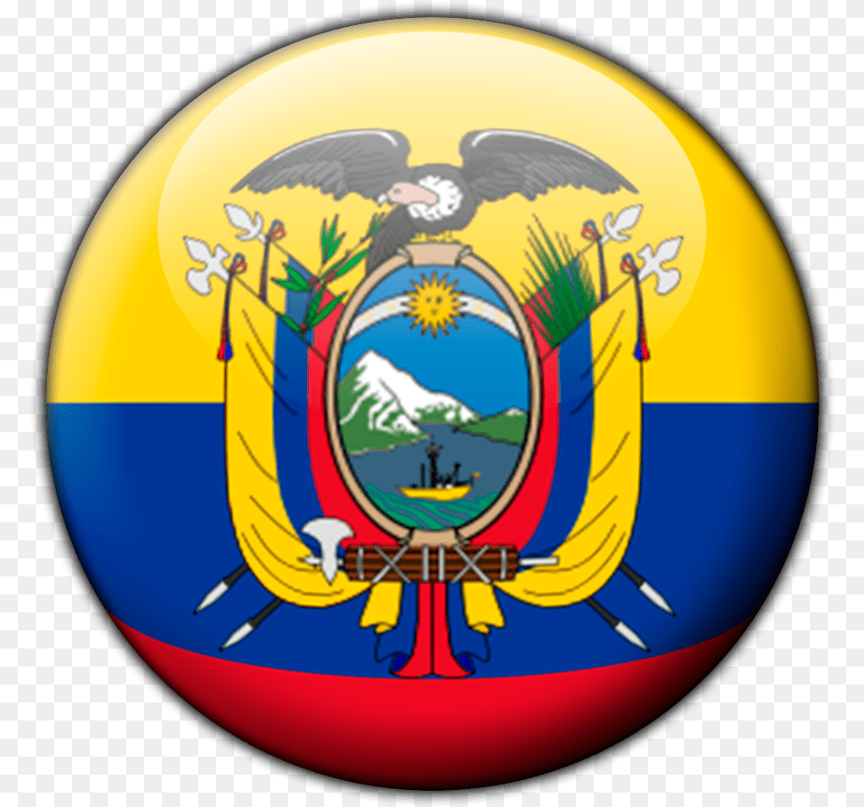 Ecuador Map With Flag Colors, Logo, Emblem, Symbol, Animal Free Png Download