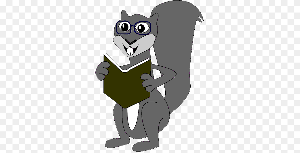 Ecureuil Livre Squirrel Clip Art, Person, Reading, Cartoon, Animal Free Png Download