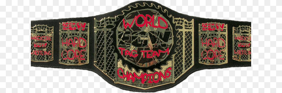 Ecw World Tag Team Championship Ecw Tag Team Championship, Accessories, Belt, Buckle, Blackboard Png Image