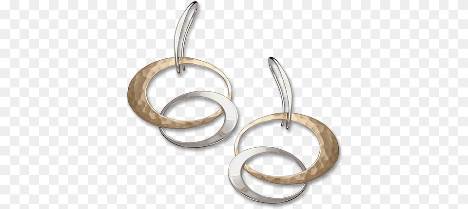 Ed Levin Sterling Silver And 14kt Gold Overlay Entwined Elegance Earrings Earring, Accessories, Jewelry, Locket, Pendant Free Png