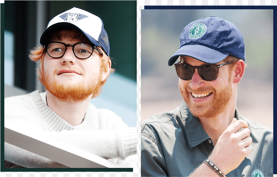 Ed Sheeran And Prince Harry Leisure, Accessories, Person, Head, Hat Png