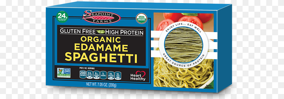 Edamame Pasta Is Not Made From White Flour Seapoint Farms Edamame Spaghetti 705 Oz, Food, Noodle, Vermicelli, Lunch Free Transparent Png