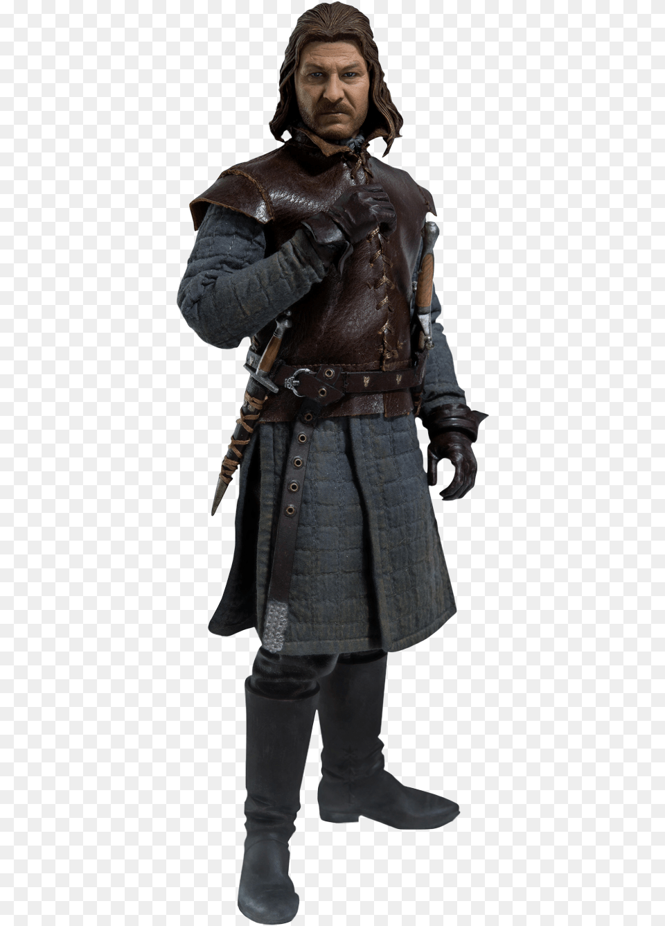 Eddard Stark Sixth Scale Figure Game Of Thrones Eddard Stark 16 Scale Action Figure, Clothing, Coat, Costume, Person Free Png