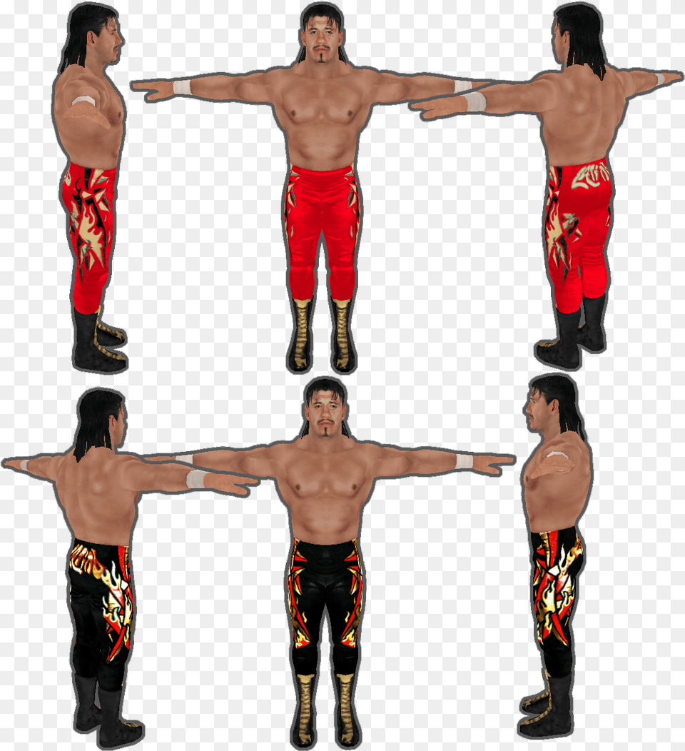 Eddie Guerrero Long Hair 2 Attires Released At The Eddie Guerrero Svr Mod, Back, Body Part, Person, Adult Free Png