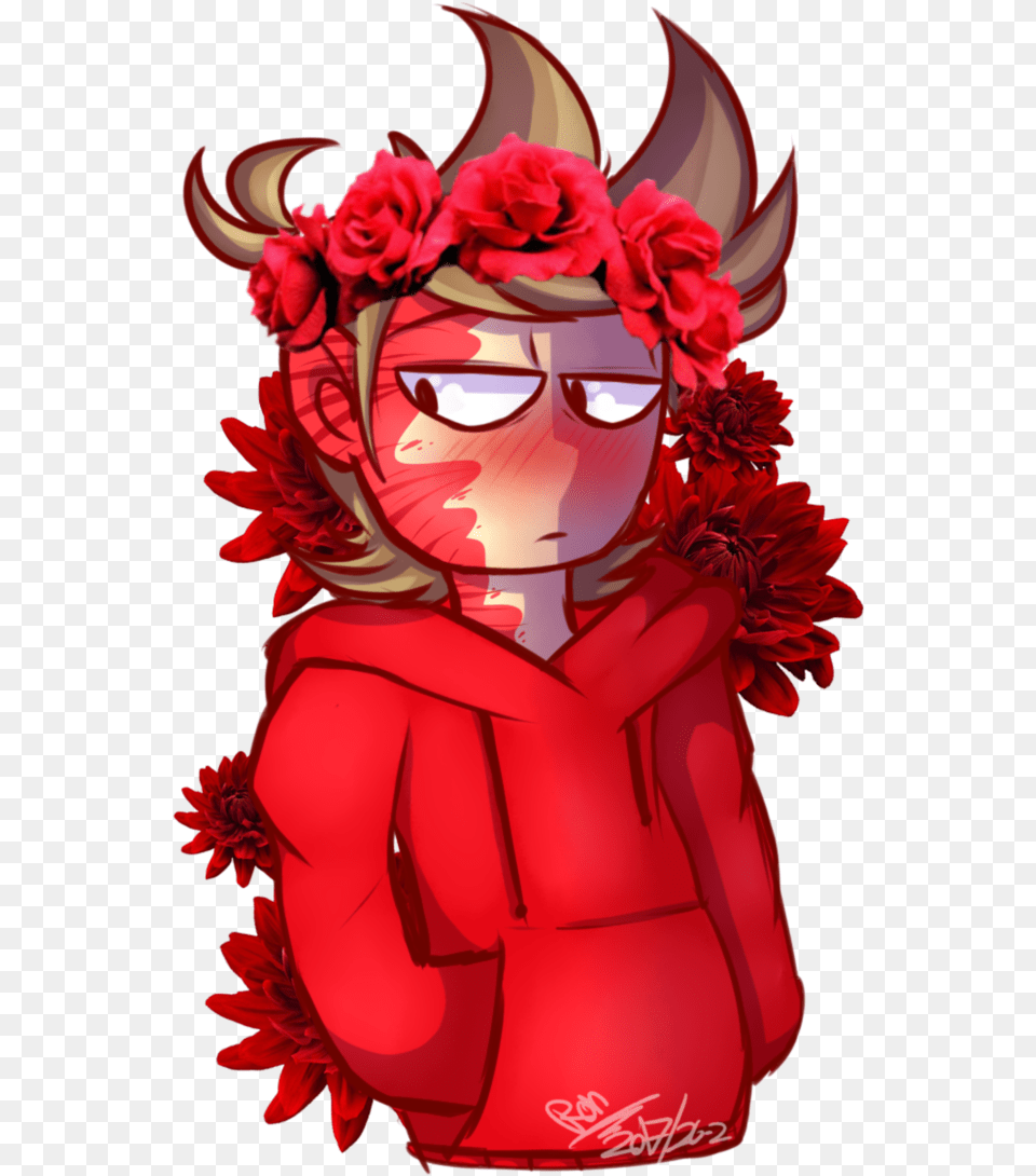 Eddsworld Tord X Art, Flower, Rose, Plant, Person Free Png