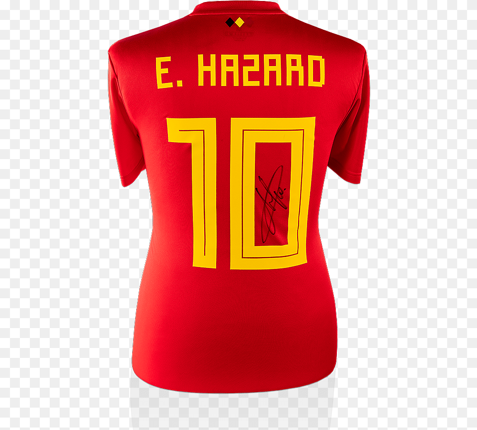 Eden Hazard Signed Belgium Shirt Matt Hardy Photography Eden Hazard Shirt Belgium, Clothing, T-shirt, Jersey Png