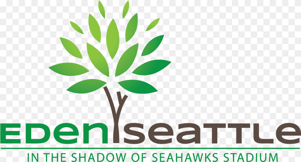 Eden Seattle Logo, Green, Herbal, Herbs, Leaf Png