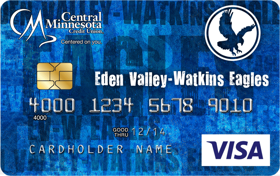 Eden Valley Watkins Eagles Safe Credit Union Card, Text, Credit Card, Animal, Bird Free Transparent Png
