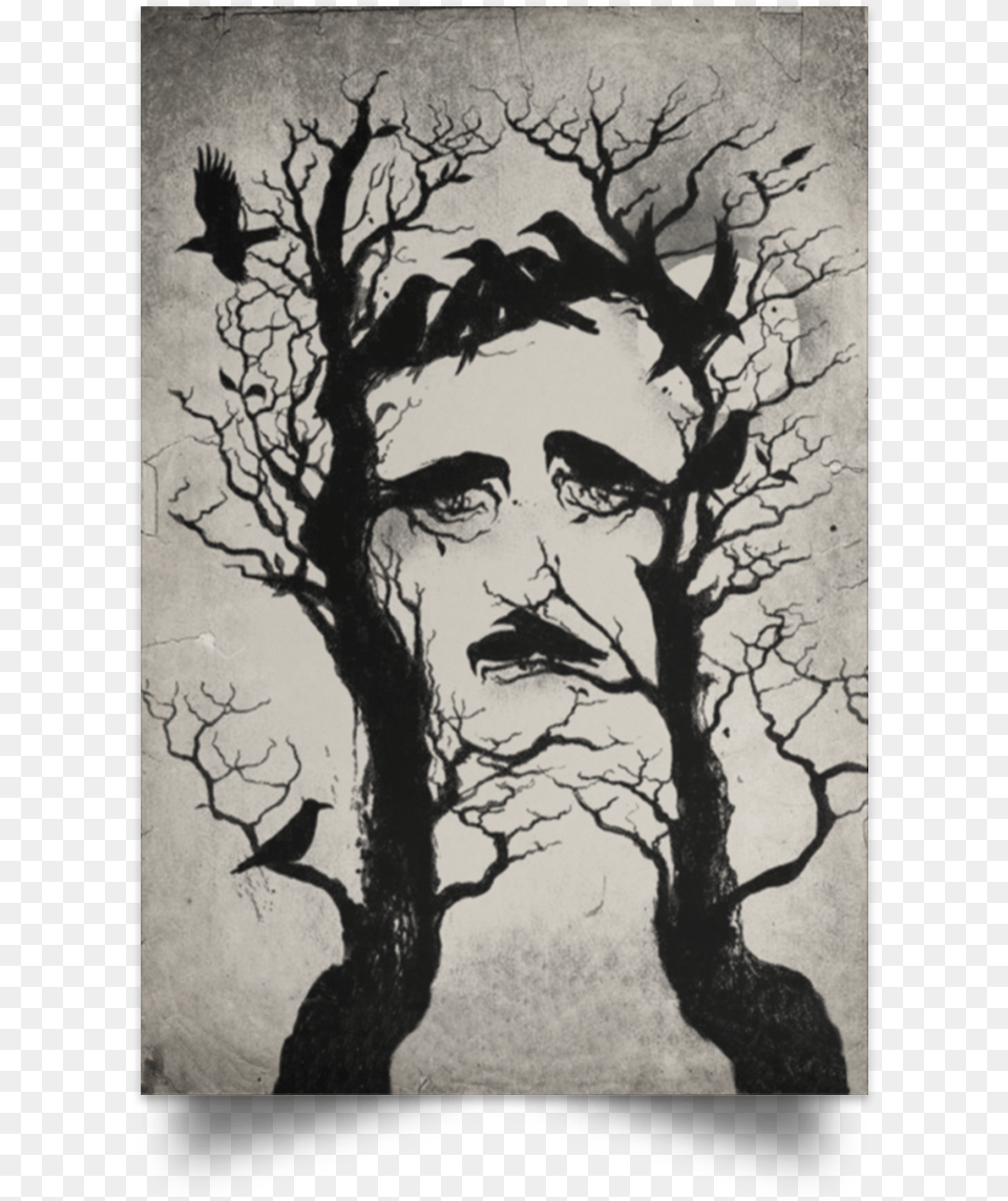 Edgar Allan Poe Edgar Allen Poe Decorations, Art, Painting, Drawing, Animal Free Transparent Png