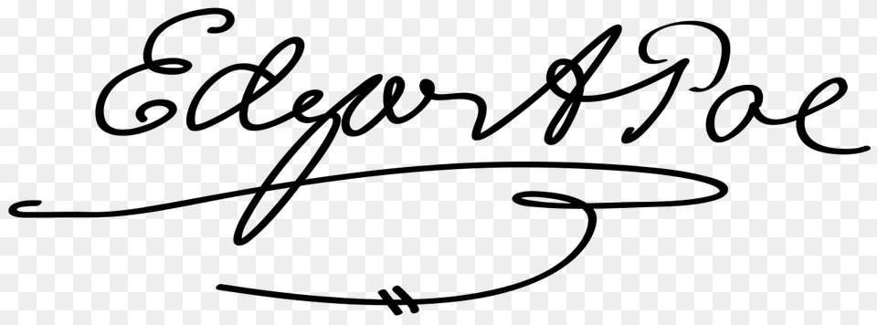 Edgar Allan Poe Signature, Gray Free Transparent Png