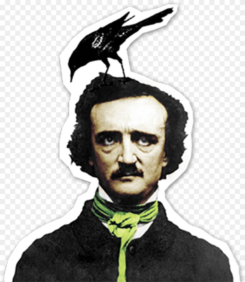 Edgarallanpoe Raven Ftestickersfreetoedit Edgar Allan Poe, Portrait, Photography, Person, Face Png Image