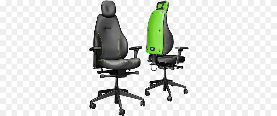 Edge Ergonomic Green Gaming Chair Office Chair, Cushion, Furniture, Home Decor, Headrest Free Png Download