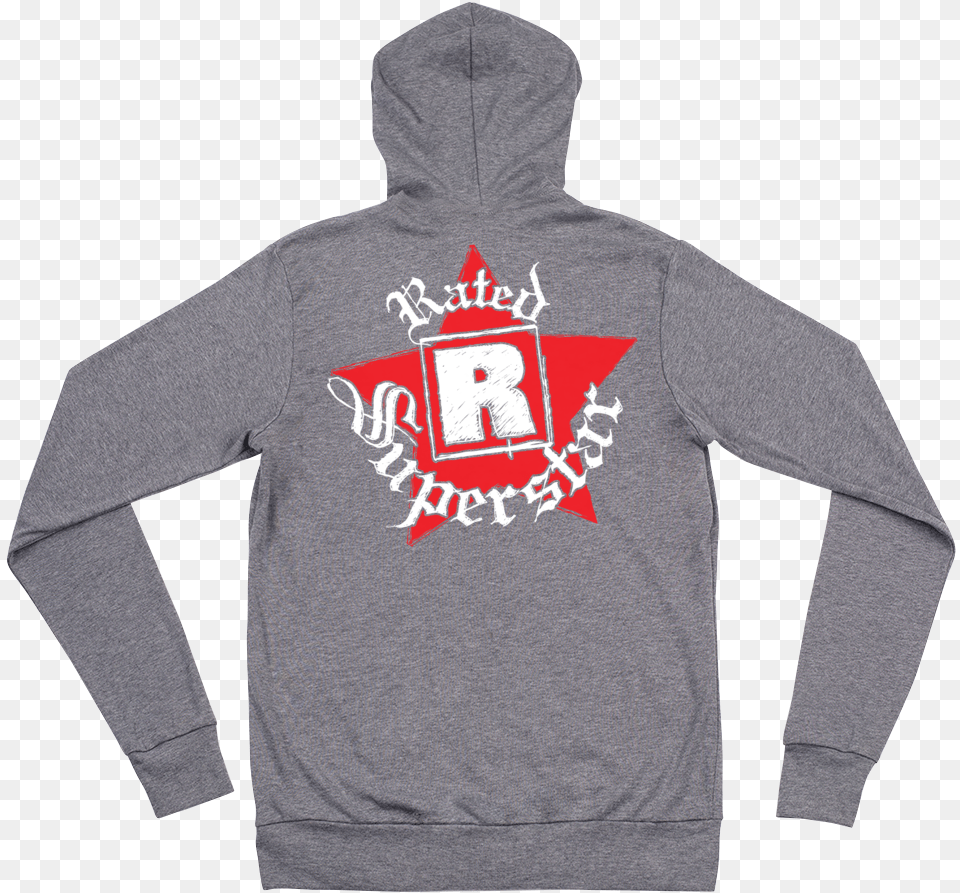 Edge Quotrated R Superstarquot Full Zip Hoodie Rated R Superstar, Clothing, Hood, Knitwear, Sweater Png Image