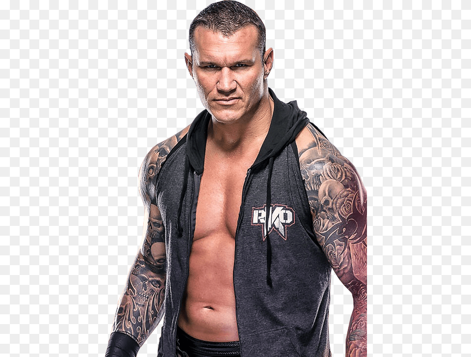 Edge Vs Randy Orton Wrestlemania 2008, Tattoo, Skin, Person, Portrait Png Image