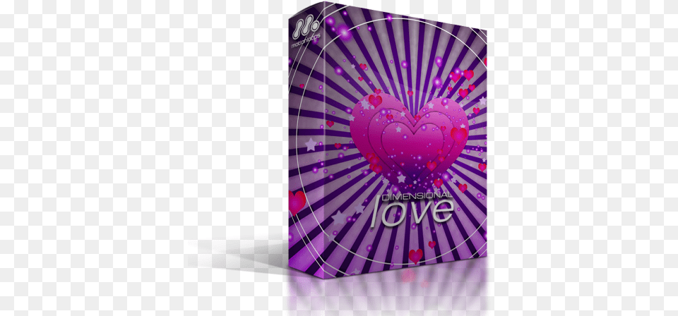 Edgy Digital Animated Hearts Dimensional Love, Purple, Art, Graphics, Envelope Png Image