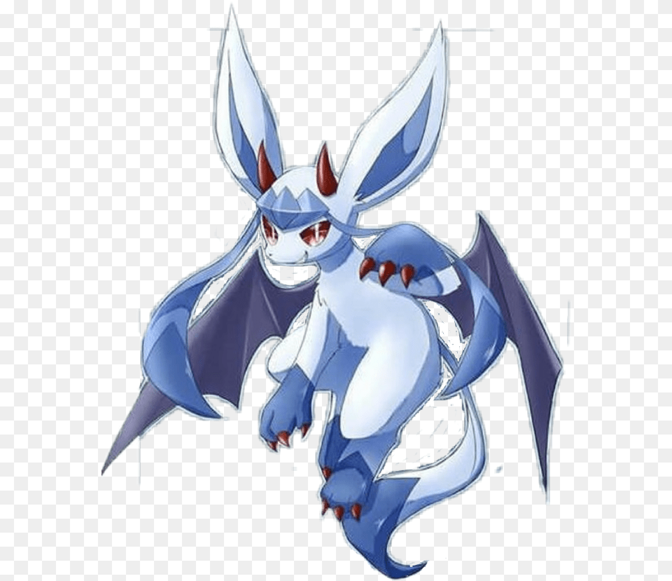 Edgy Edgyglaceon Glaceon Pokemon Sticker By Mythical Creature, Art, Accessories, Person, Animal Png Image