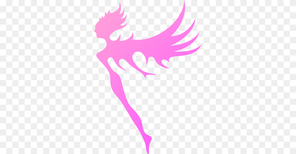 Edible Image Cake Topper Fairy Silhouette Pink Fantasy Fairies, Stencil, Adult, Female, Person Free Png