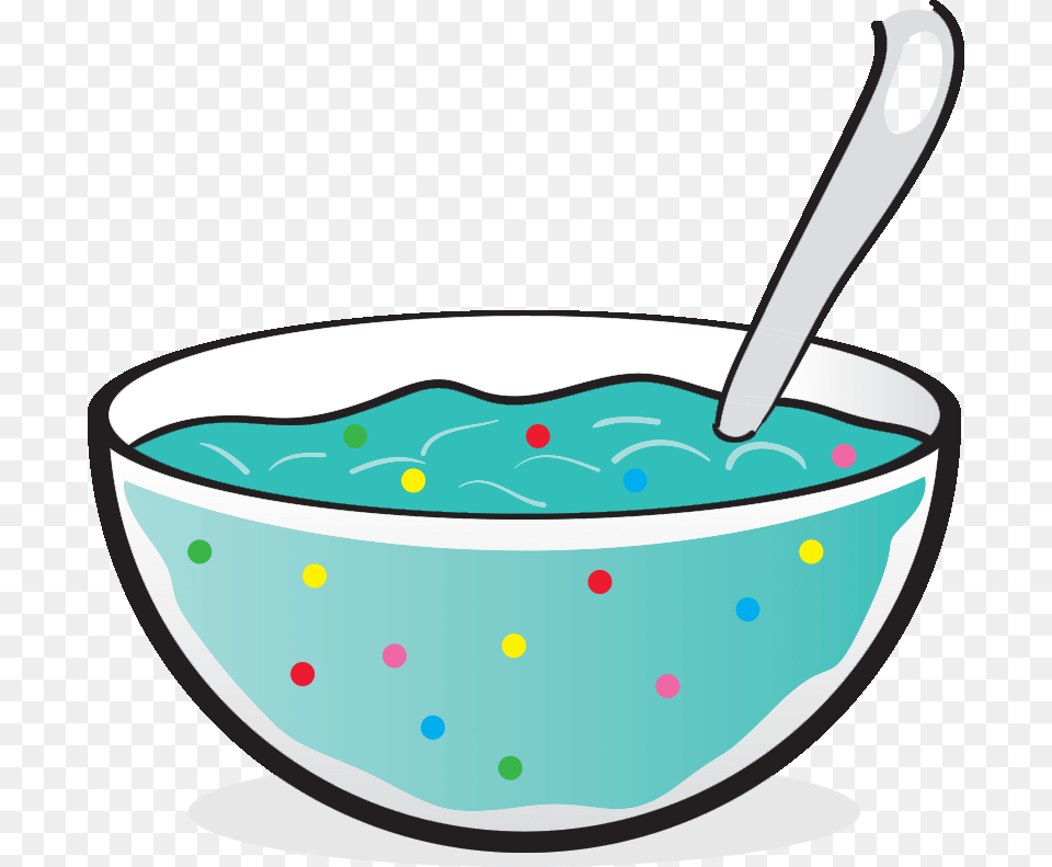 Edible Slime Bowl Of Slime, Cutlery, Soup Bowl, Spoon Free Png Download
