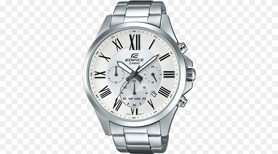Edifice Efv 500d 7a Silver Mens Water Resistant Watch Casio Efv 500d, Arm, Body Part, Person, Wristwatch Png
