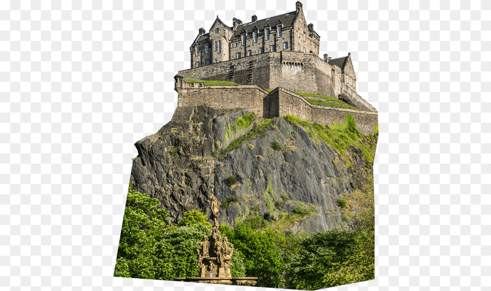 Edinburgh Castle, Architecture, Building, Fortress, Cliff Free Png Download