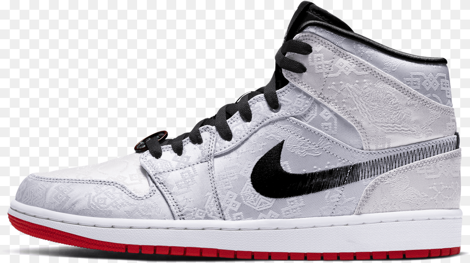 Edison Chen X Air Jordan 1 Mid Fearless, Clothing, Footwear, Shoe, Sneaker Free Png