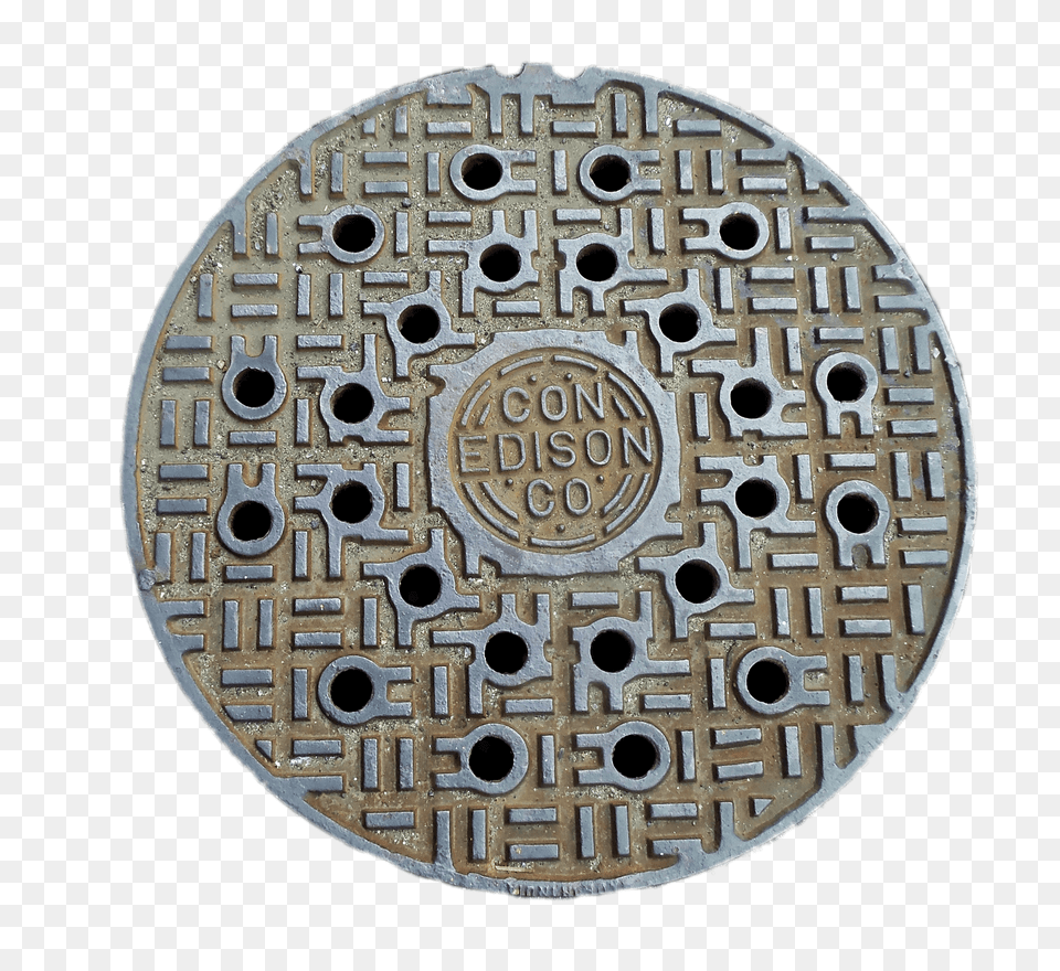 Edison Manhole Cover, Hole, Sewer, Drain Png Image