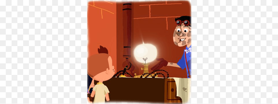 Edison Shows Off His Great Invention Garth And Bev, Lighting, Book, Comics, Publication Free Png Download