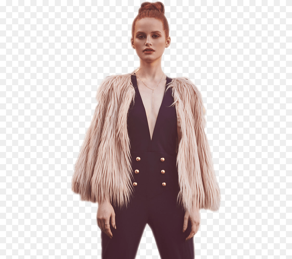 Edit And Red Hair Image Madelaine Petsch, Clothing, Coat, Woman, Person Free Png