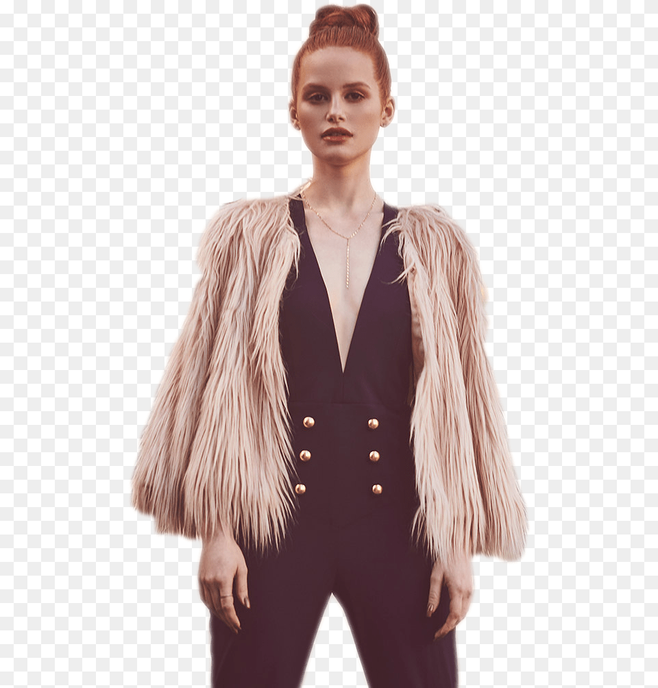 Edit And Red Hair Image Madelaine Petsch Transparent Background, Clothing, Coat, Woman, Person Free Png Download