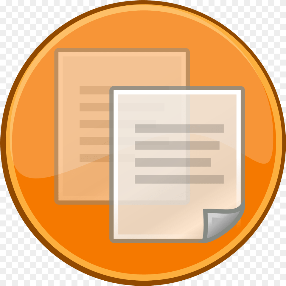 Edit Copy Orange Button Circle, Page, Text, Disk Png Image