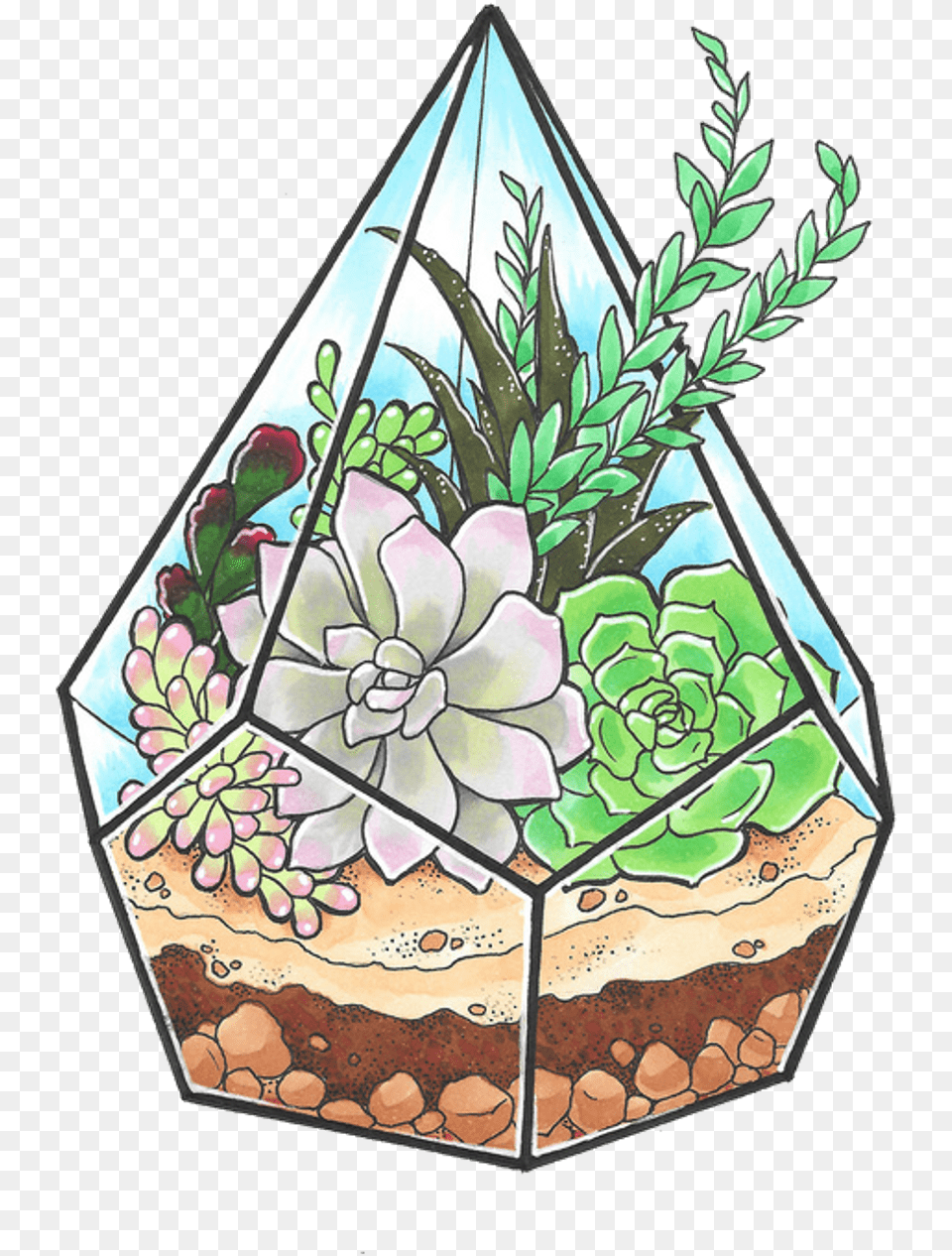 Edit Freetoedit Tumblr Overlay Cactus Cartoon Succulent, Plant, Art, Outdoors, Nature Free Png