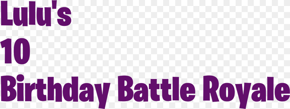 Edit Lulu39s 10 Birthday Battle Royale Logo Graphic Design, Purple, Text Free Png Download