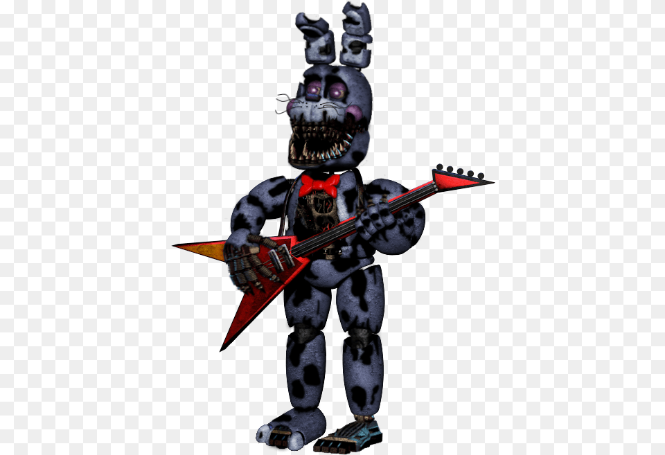 Edit Nightmare Rockstar Bonnie, Guitar, Musical Instrument, Adult, Male Png Image