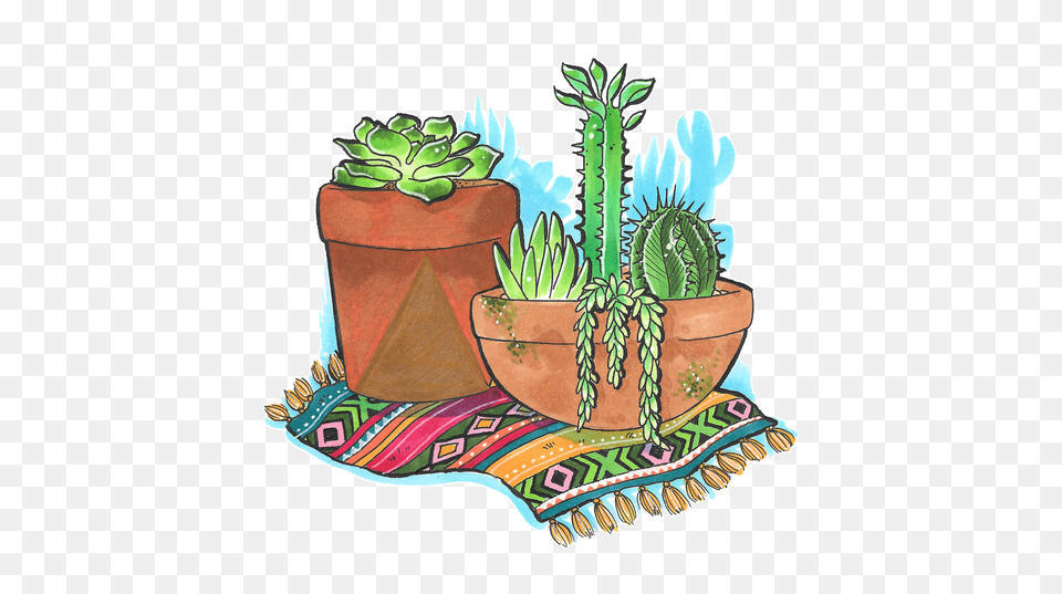 Edit Tumblr Overlay Cactus, Plant, Potted Plant, Jar, Planter Free Png