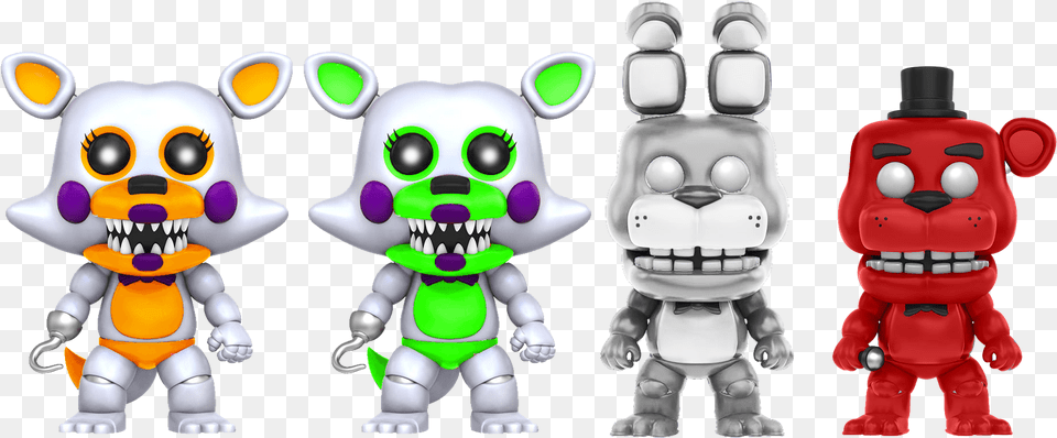 Editdid Some Fnaf World Pops Five Nights At Freddy39s The Twisted Ones Mcfarland, Robot, Toy, Baby, Person Free Png Download
